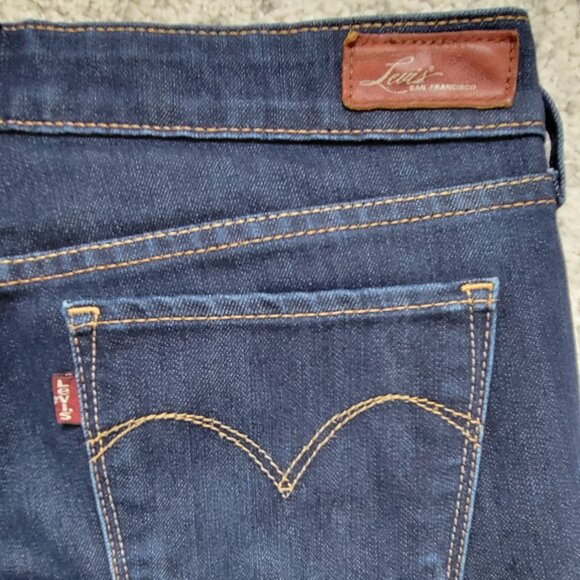 Levi's Jeans Women's Dark Blue Slight Curve Classic Straight Leg 6/28 - Picture 6 of 14